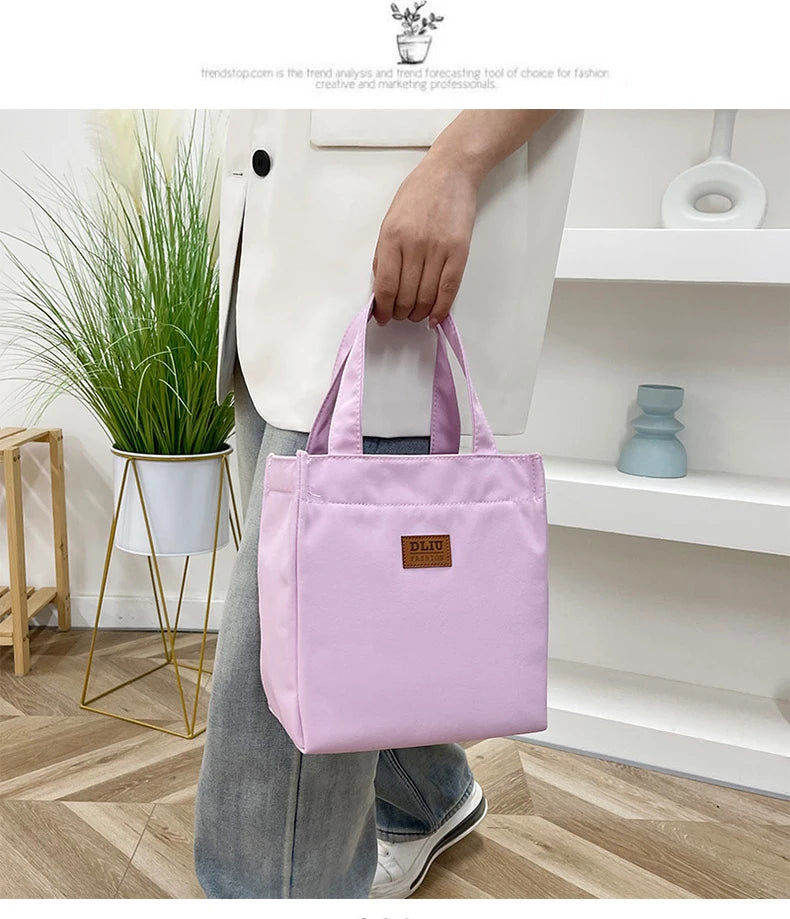Large Insulated Lunch Bag With Aluminum Foil Top Handle - Smarsty