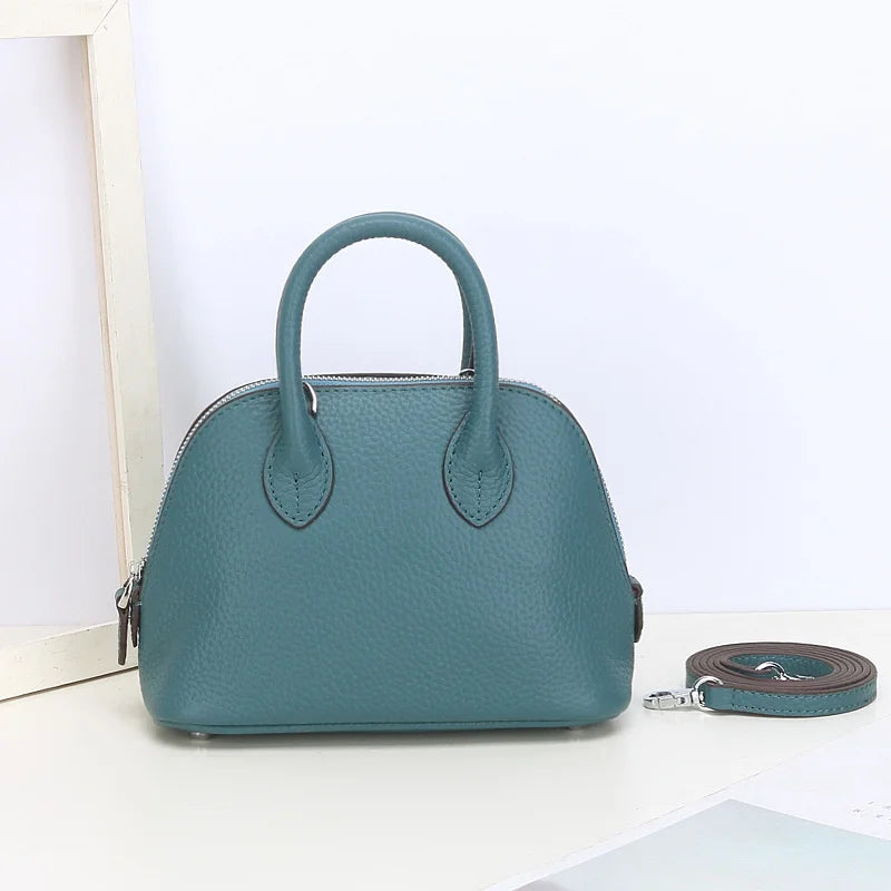 Cow Leather Shell Bag Crossbody Women Messenger Style - Smarsty