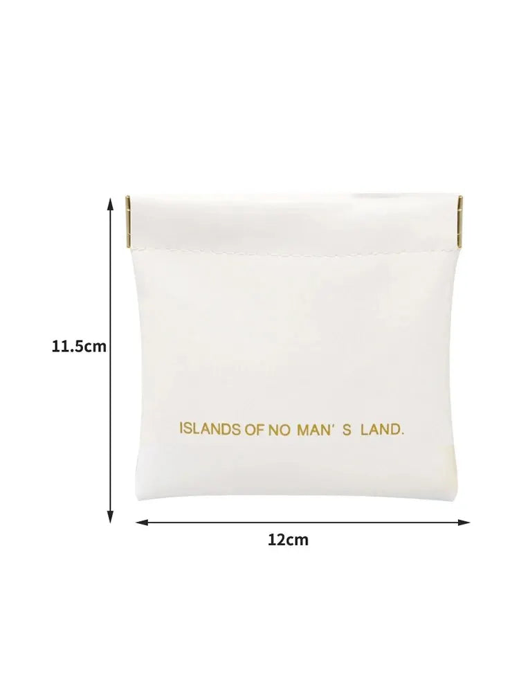 Pu Makeup Bag Storage Bags Shrapnel Bag Automatic Closing Data Cable Headphone Storage Bag Red Envelope Coin Purse Waterproof - Smarsty