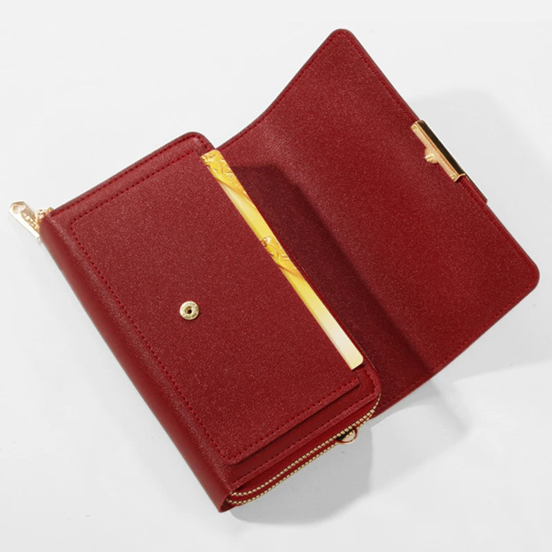 Women's Wallet Korean Handbag Multi Card Large Capacity Casual Shoulder Bag Mobile Phone Packet Fashion New Style - Smarsty