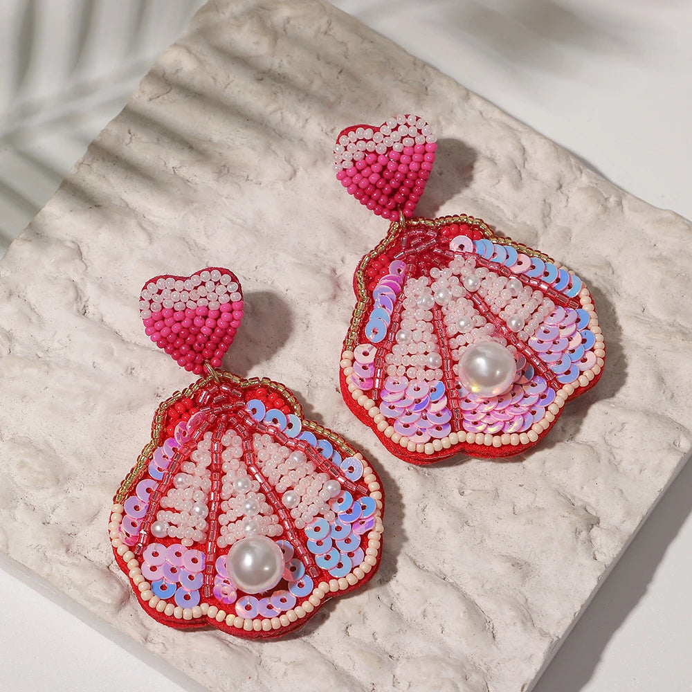 Handmade Bohemian Starfish Drop Earrings for Women - Smarsty