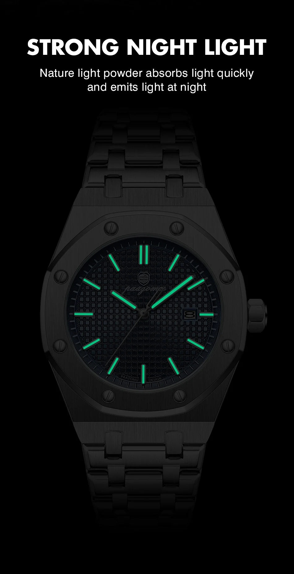 Luxury Waterproof Quartz Watch with Luminous Date Feature - Smarsty