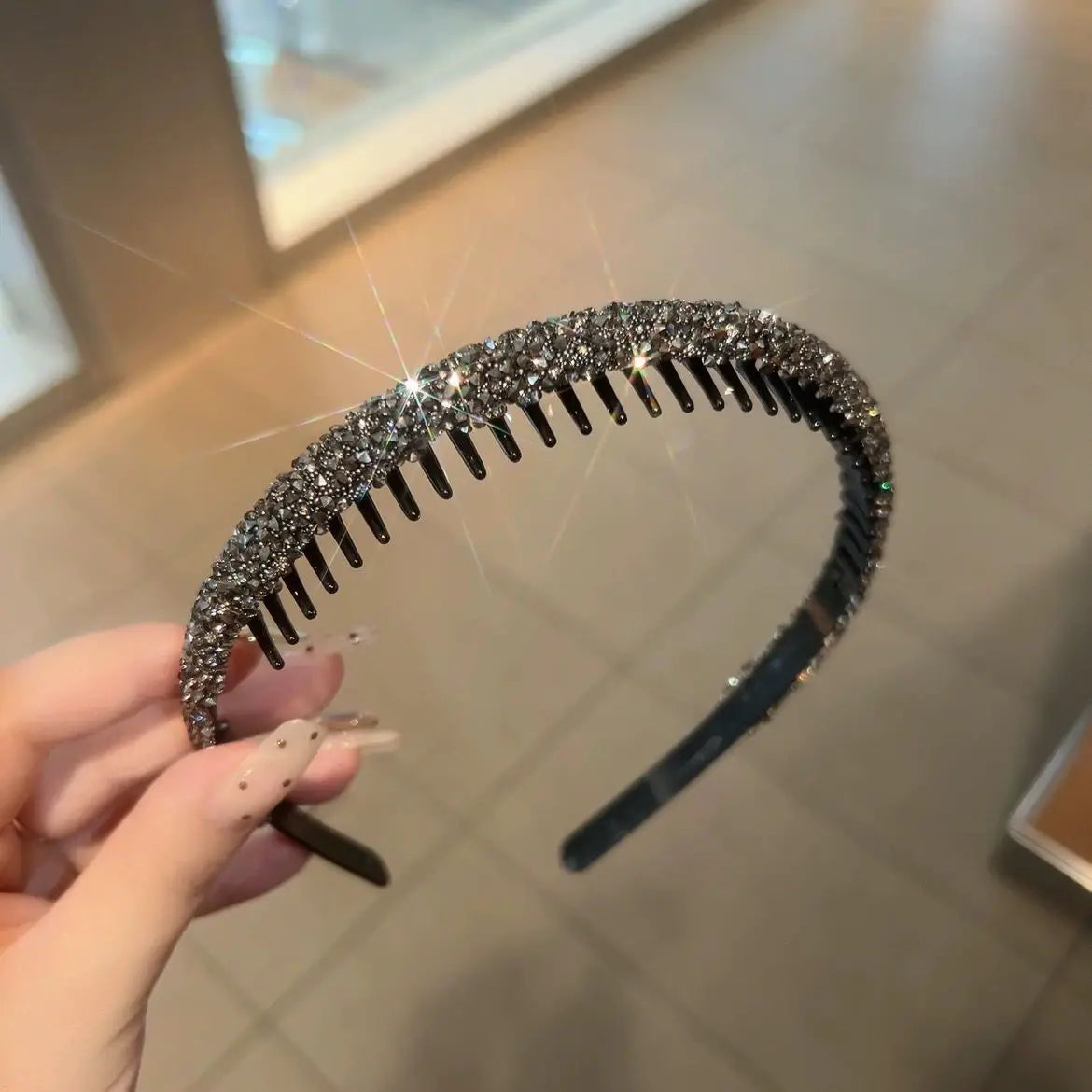 Non Slip Rhinestone Headbands With Secure Wave Grip - Smarsty