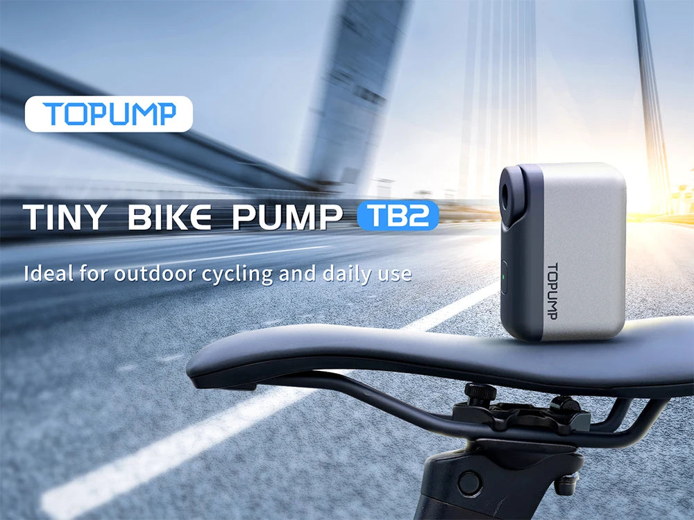 Mini Bike Pump, Portable Electric Bike Pump, Ultra Small 120PSI Battery Bicycle Pump, Automatic Shut-Off, Presta & Schrader - Smarsty