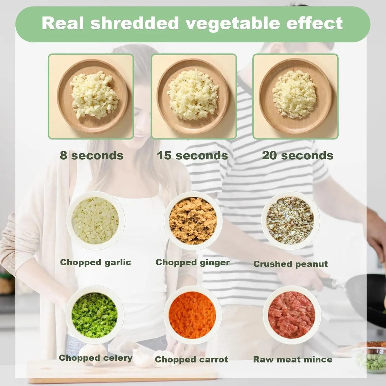 4 in 1 Multi-function Vegetable Processing Machine Portable Vegetable Cutter Set USB Electric Masher Kitchen Appliances by Smarsty