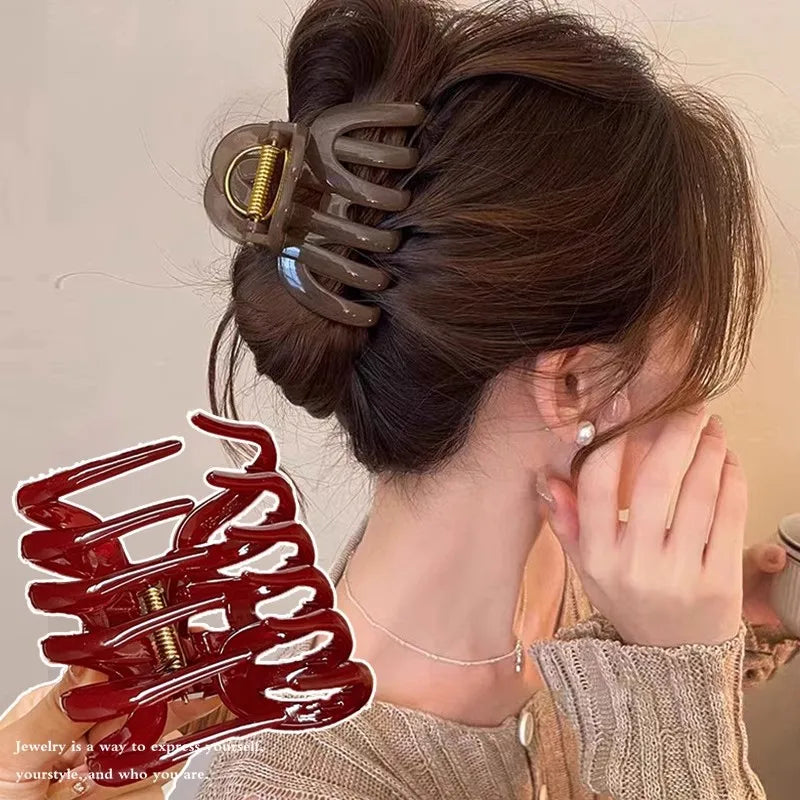 Pumpkin Hair Claw Clip For Women Strong Hold Accessory - Smarsty