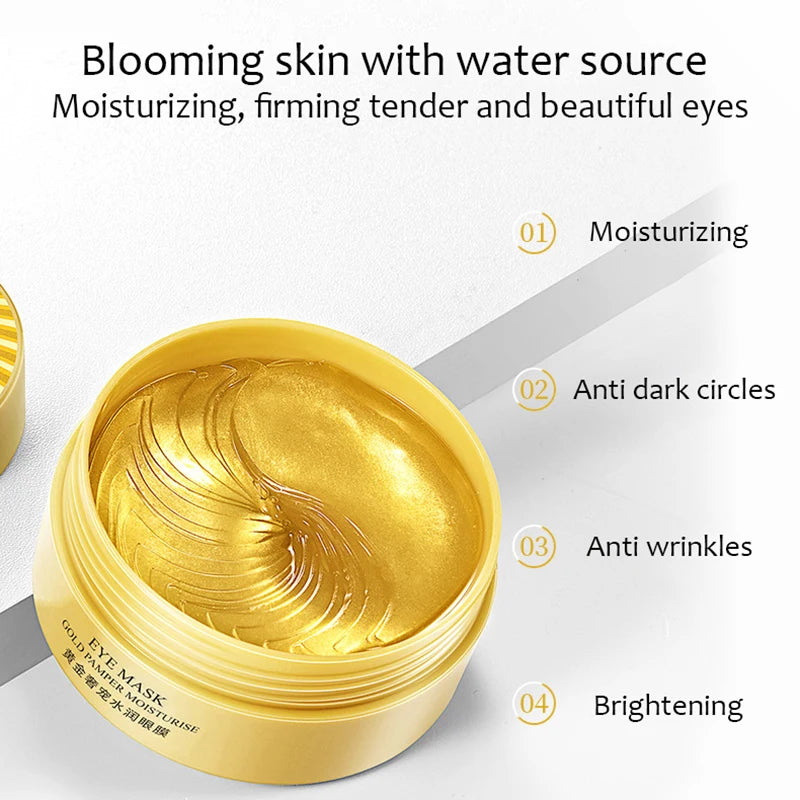 60pcs BIOAQUA Collagen Eye Mask Moisturizing Firming Anti Dark Circles Eyes Care Gel Masks Eyepatch Beauty skincare Eye Patches - Smarsty