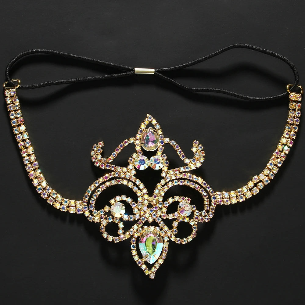 Colorful Rhinestone Thigh Chain Jewelry for Women - Smarsty