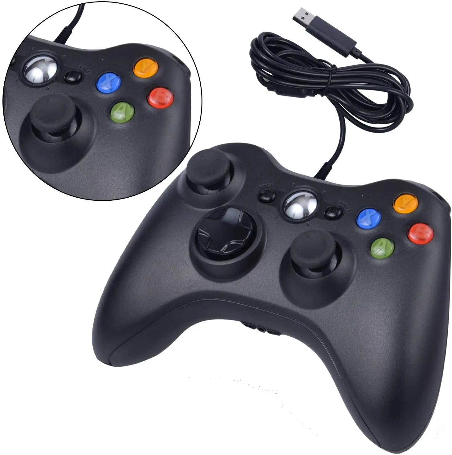 USB Wired Game Controller for Xbox 360 with Enhanced Precision - Smarsty