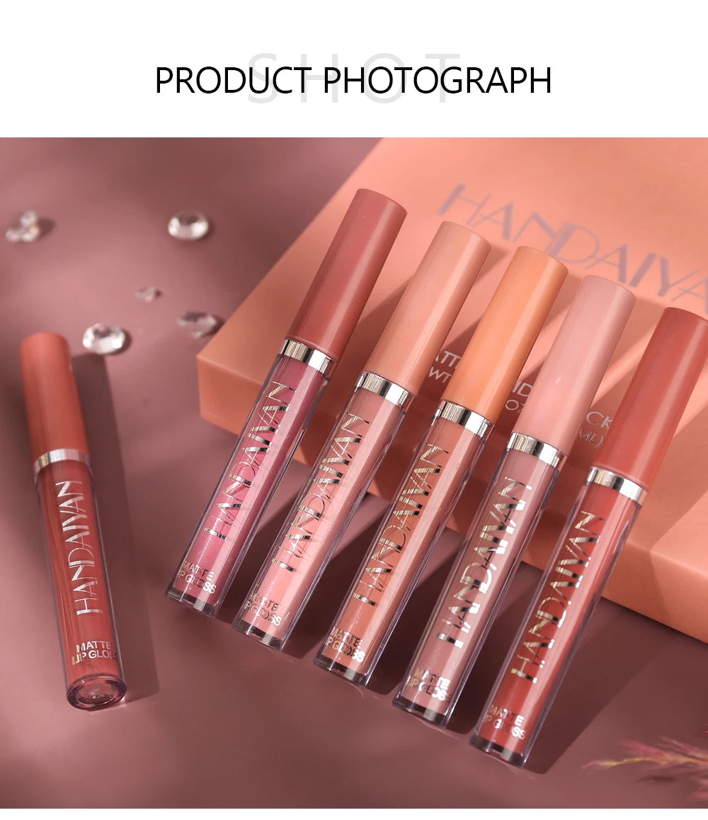 Handaiyan Set of 6 Long Lasting Non-Stick Lip Gloss - Smarsty
