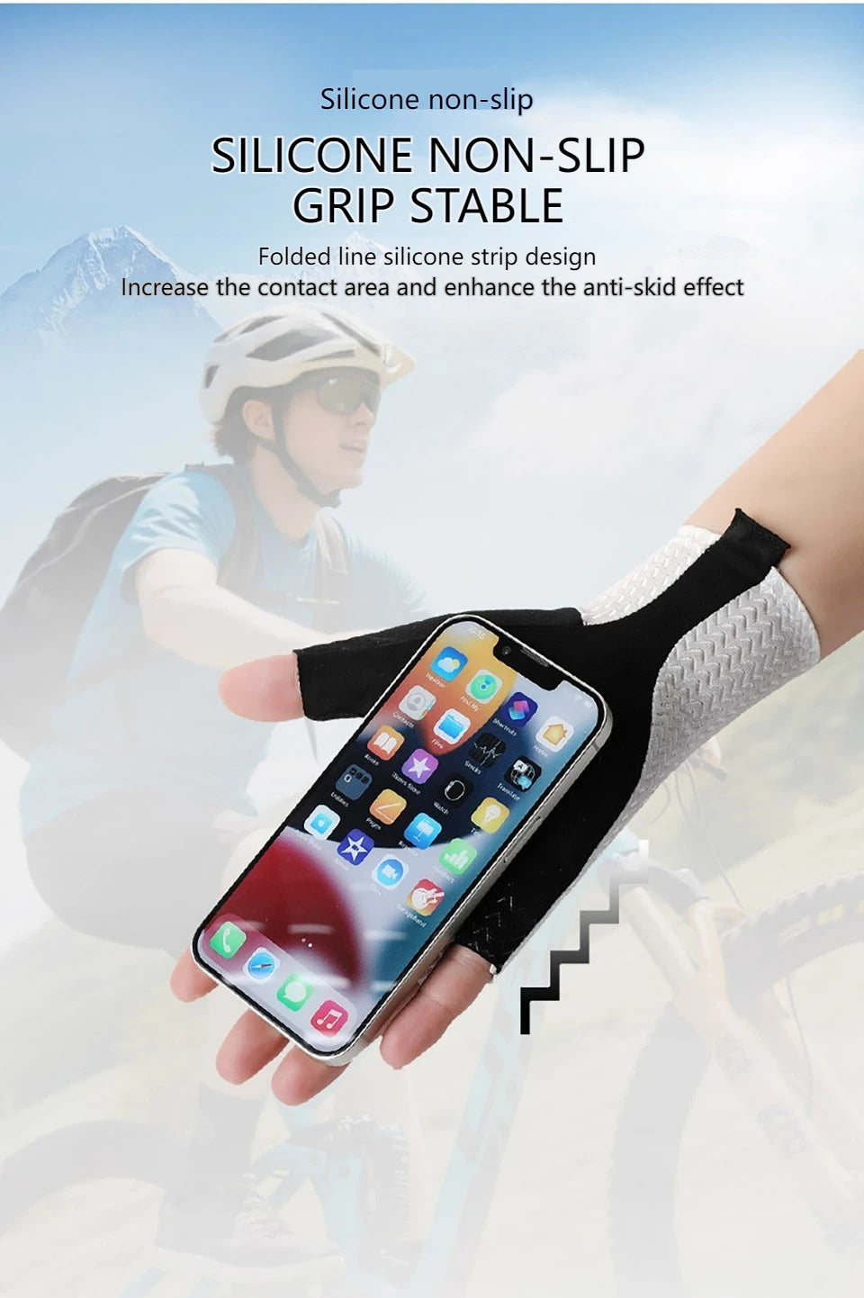 GTUBIKE Breathable Half Finger Cycling Gloves with Anti-Slip Pads - Smarsty