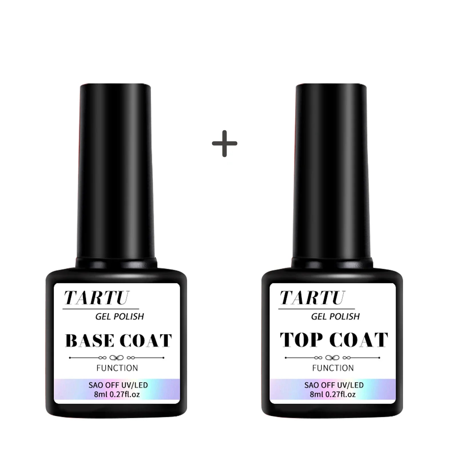 8ml Functional Gel Nail Art Set with Base Coat and Top Coats - Smarsty