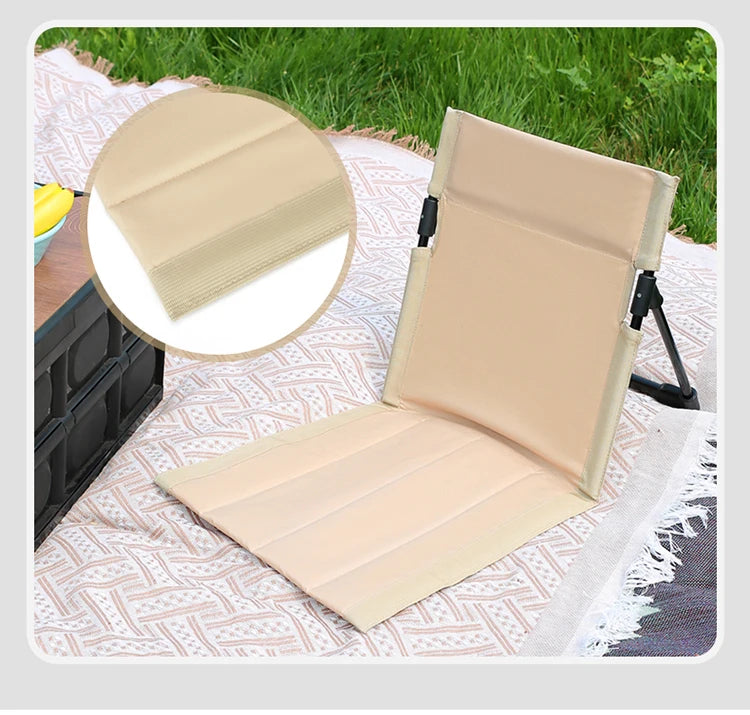 TARKA Camping Single Lazy Chair Park Backrest Relaxing Chairs Lightweight Folding Chairs Outdoor Foldable Beach Picnic Chairs by Smarsty