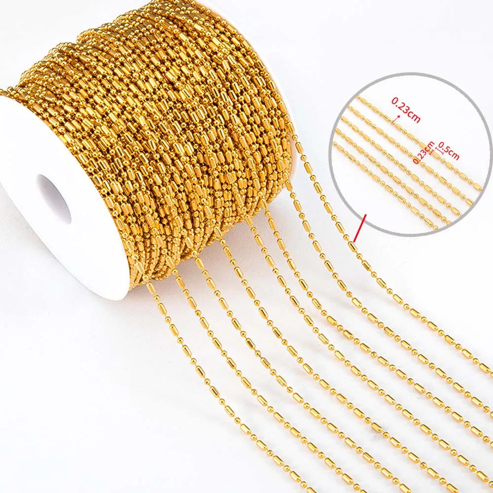 No Fade 2 Meter Stainless Steel Chain For Jewelry Making - Smarsty