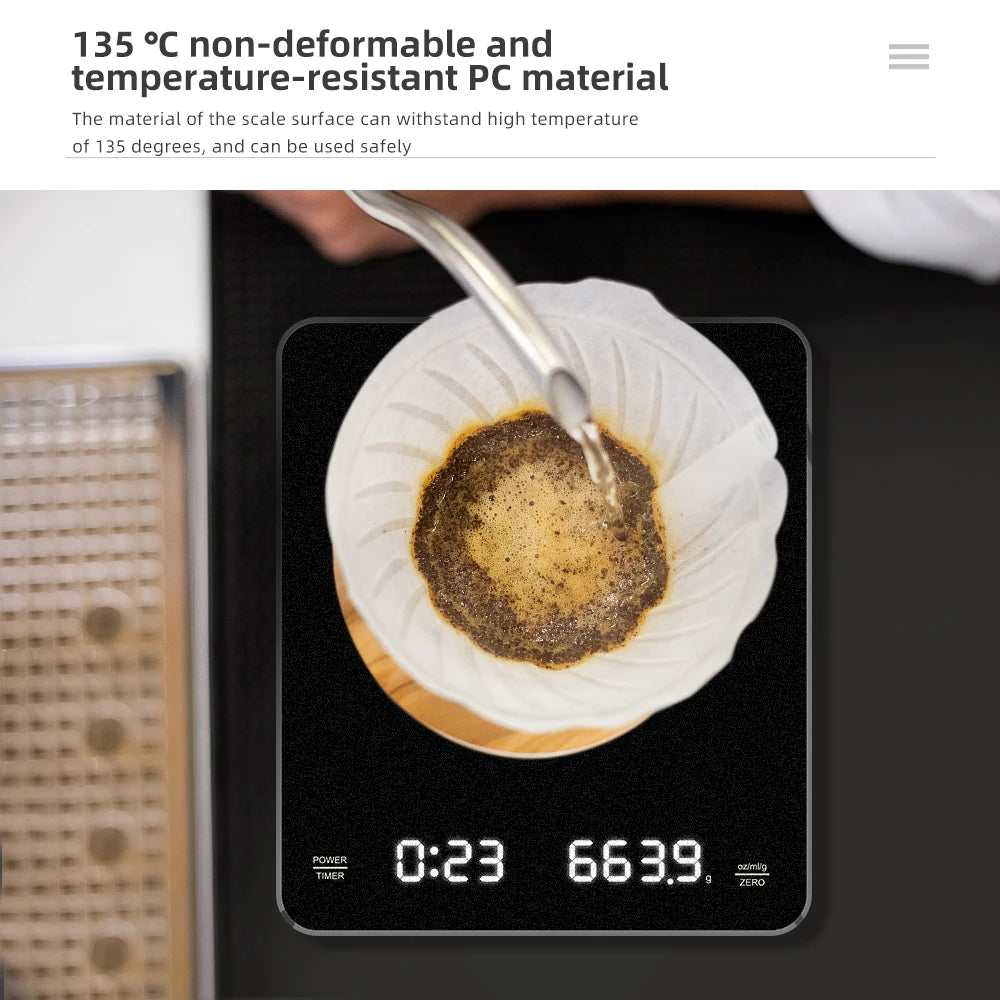 High Precision Digital Coffee Scale with Timer - Smarsty