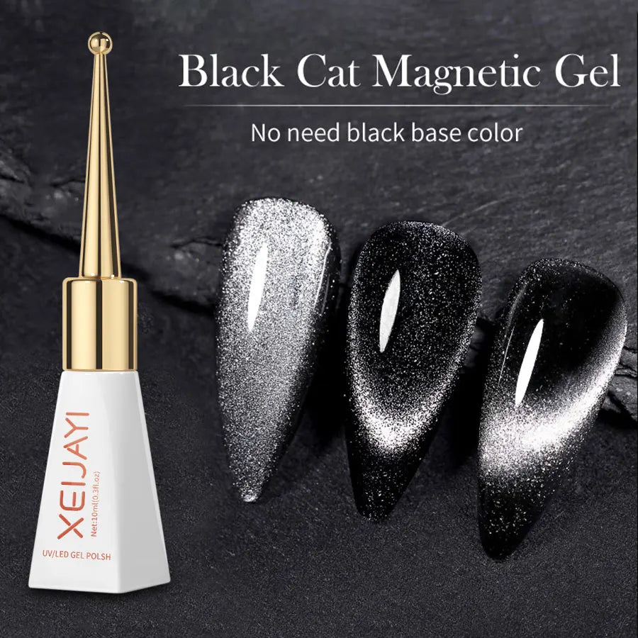 Holographic Cat Eye Gel Nail Polish With Galactic Effect - Smarsty