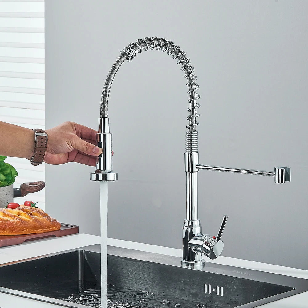 Matte Black Kitchen Faucet With Single Handle Design - Smarsty