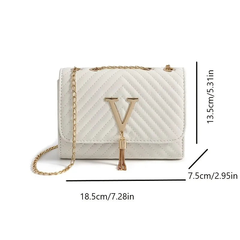 Embroidered Crossbody Bag With Sequins And Tassel Party - Smarsty