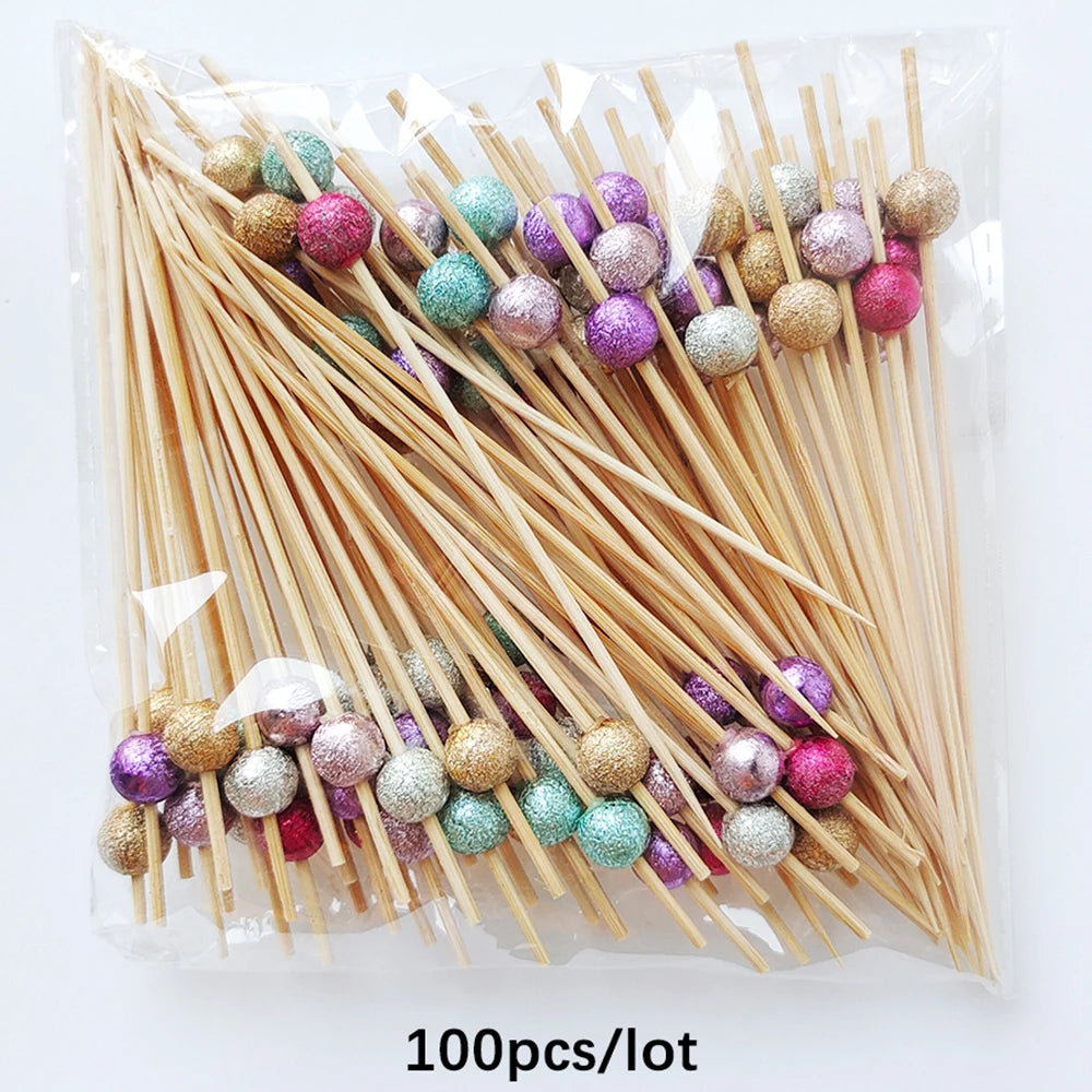 Wedding Pearl Wooden Skewers for Party Snacks - Smarsty