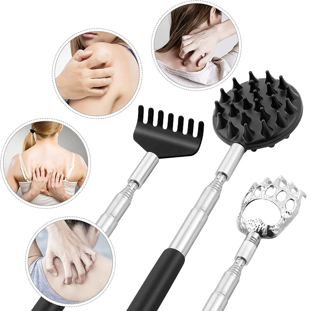 Telescopic Back Scratcher Massager Kit for Itch Relief - Smarsty
