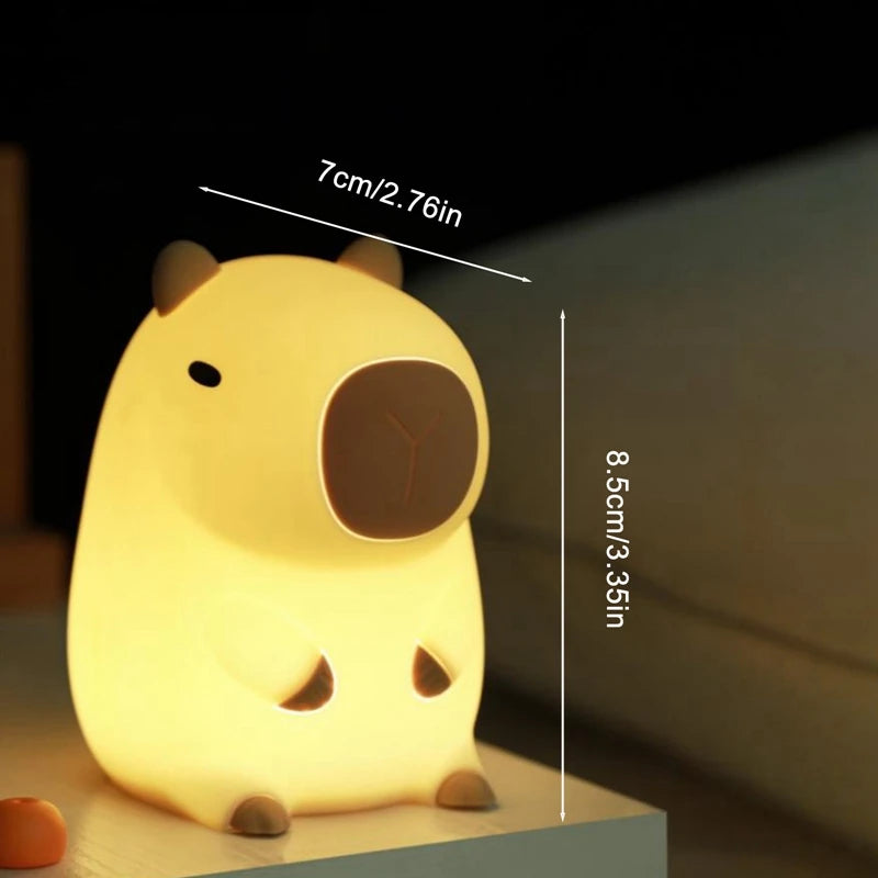 Cute Cartoon Capybara Night Light for Kids Room - Smarsty
