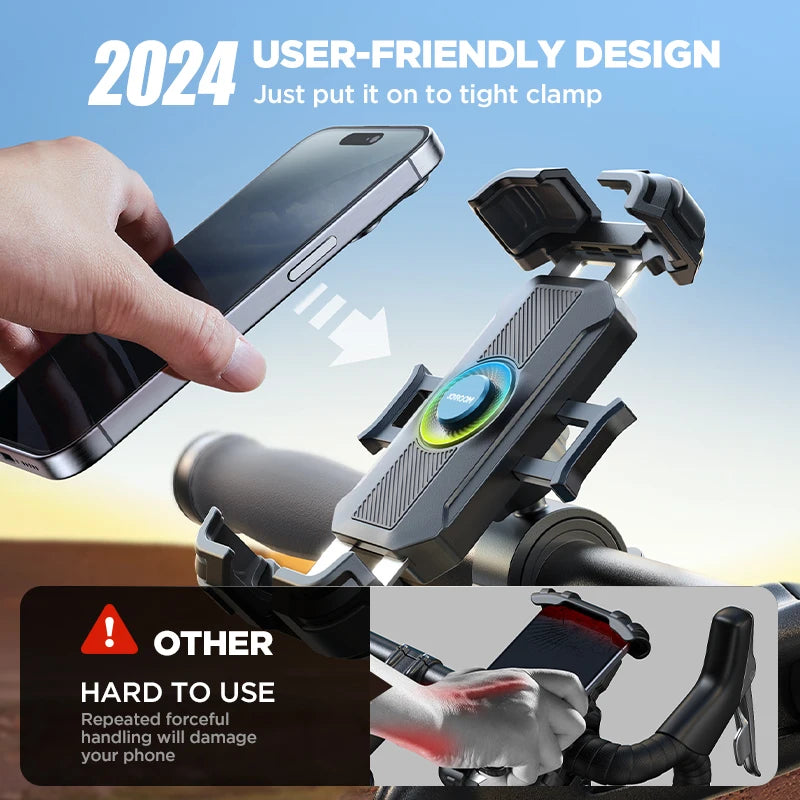 Ultra Stable Motorcycle Phone Mount for Handlebar Use - Smarsty