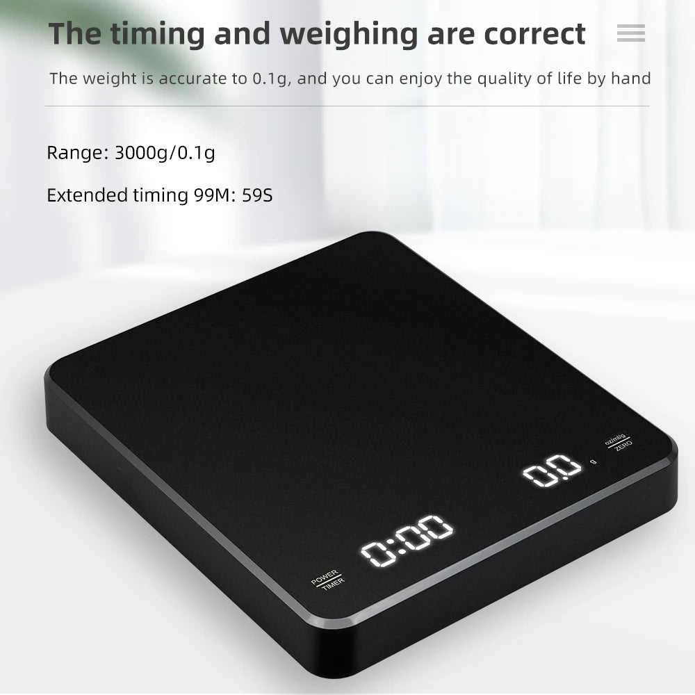 High Precision Digital Coffee Scale with Timer - Smarsty