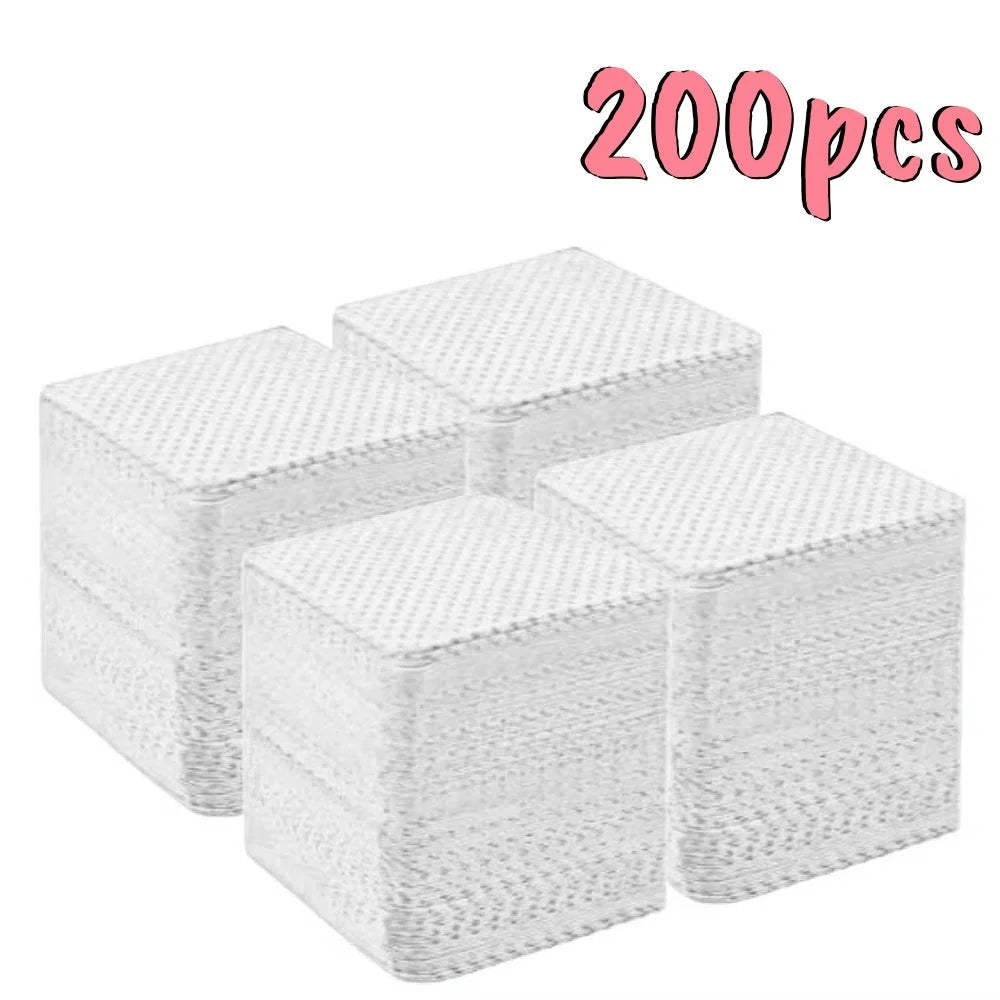20/600pcs Lint-Free Nail Wipes Gel Cleansing Tissues Aluminum-Free Nail Polish Remover Pads for NaiArt Beauty Cleaning Care Tool - Smarsty