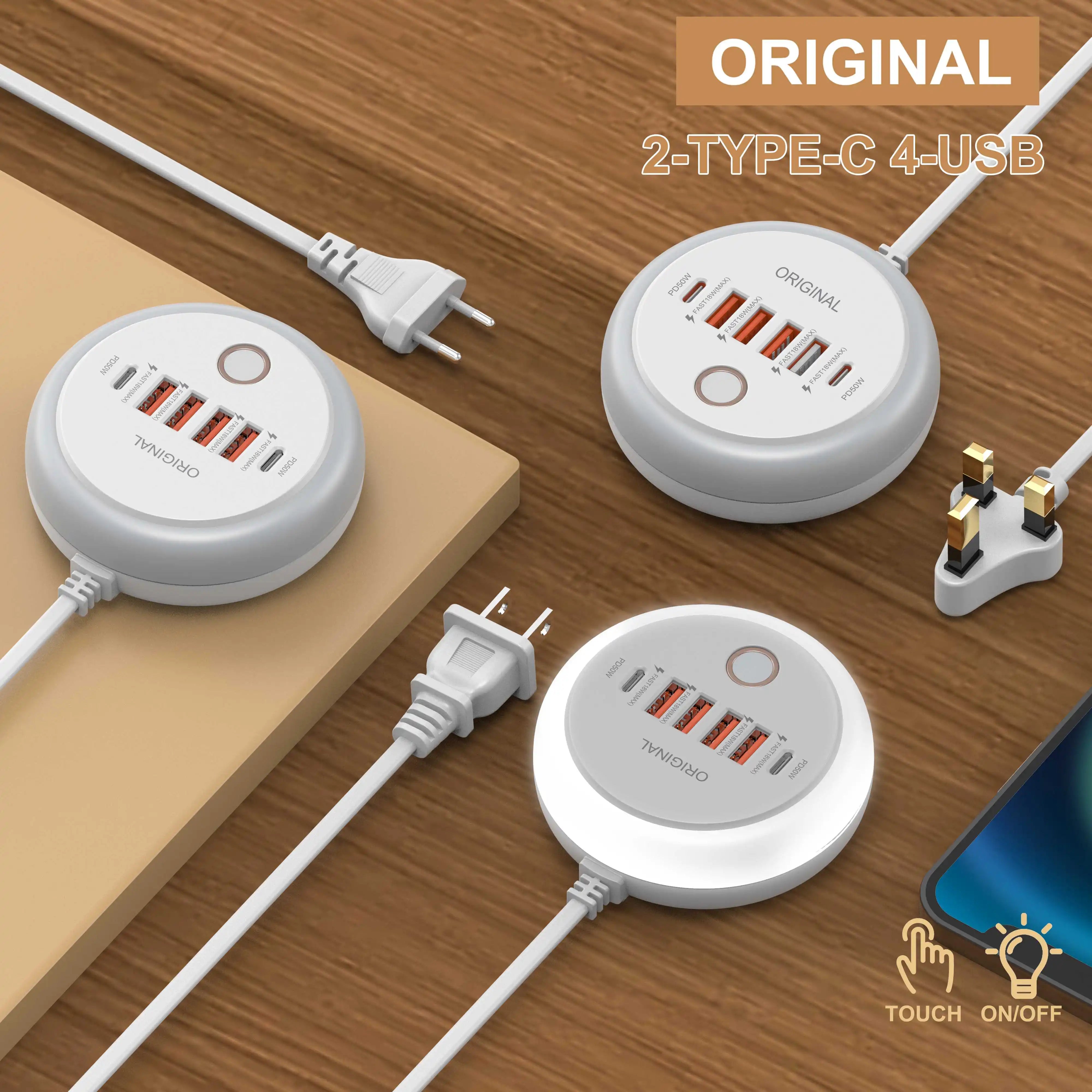 50W USB PD Charger Six Port Fast Charging Station Hub - Smarsty