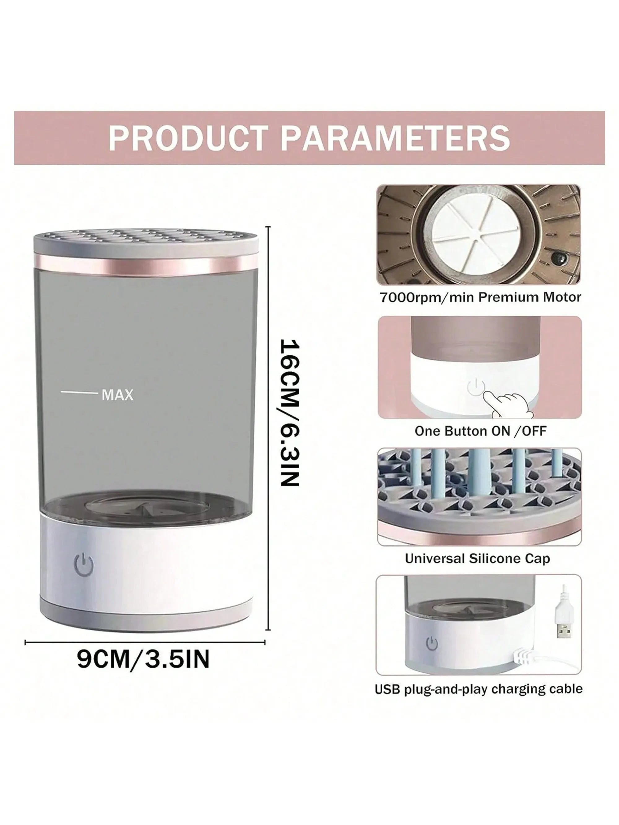 Electric Makeup Brush Cleaner Machine for Effortless Cleaning - Smarsty