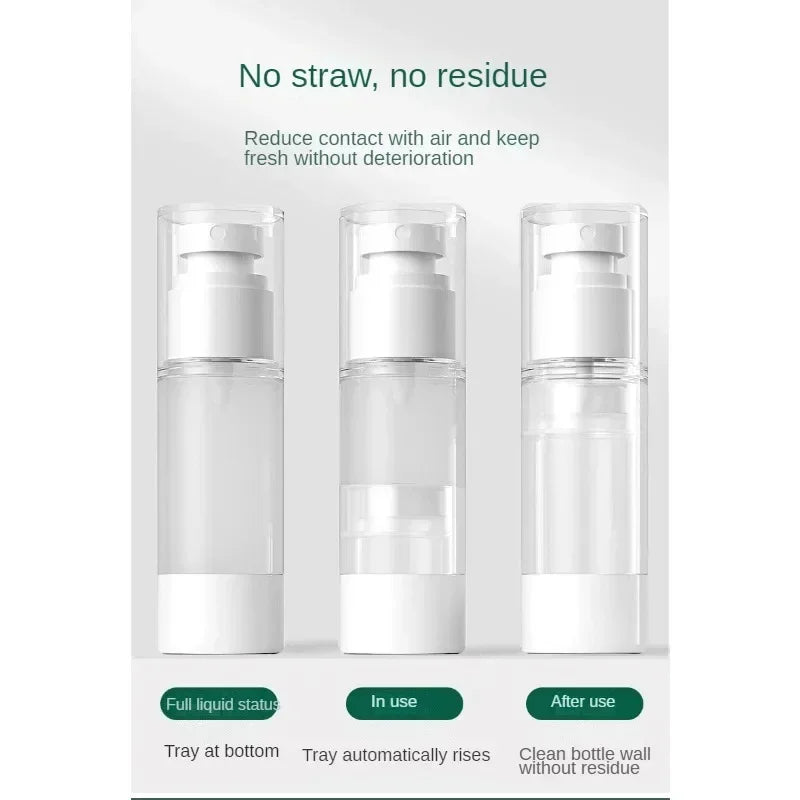 Clear Airless Cosmetic Cream Pump Bottle Travel Size Dispenser - Smarsty