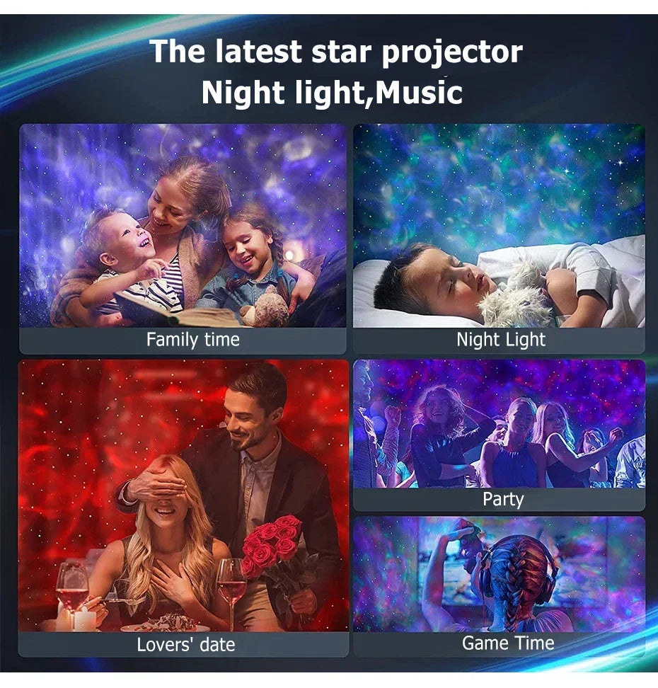LED Starry Galaxy Projector with Bluetooth Music Player - Smarsty