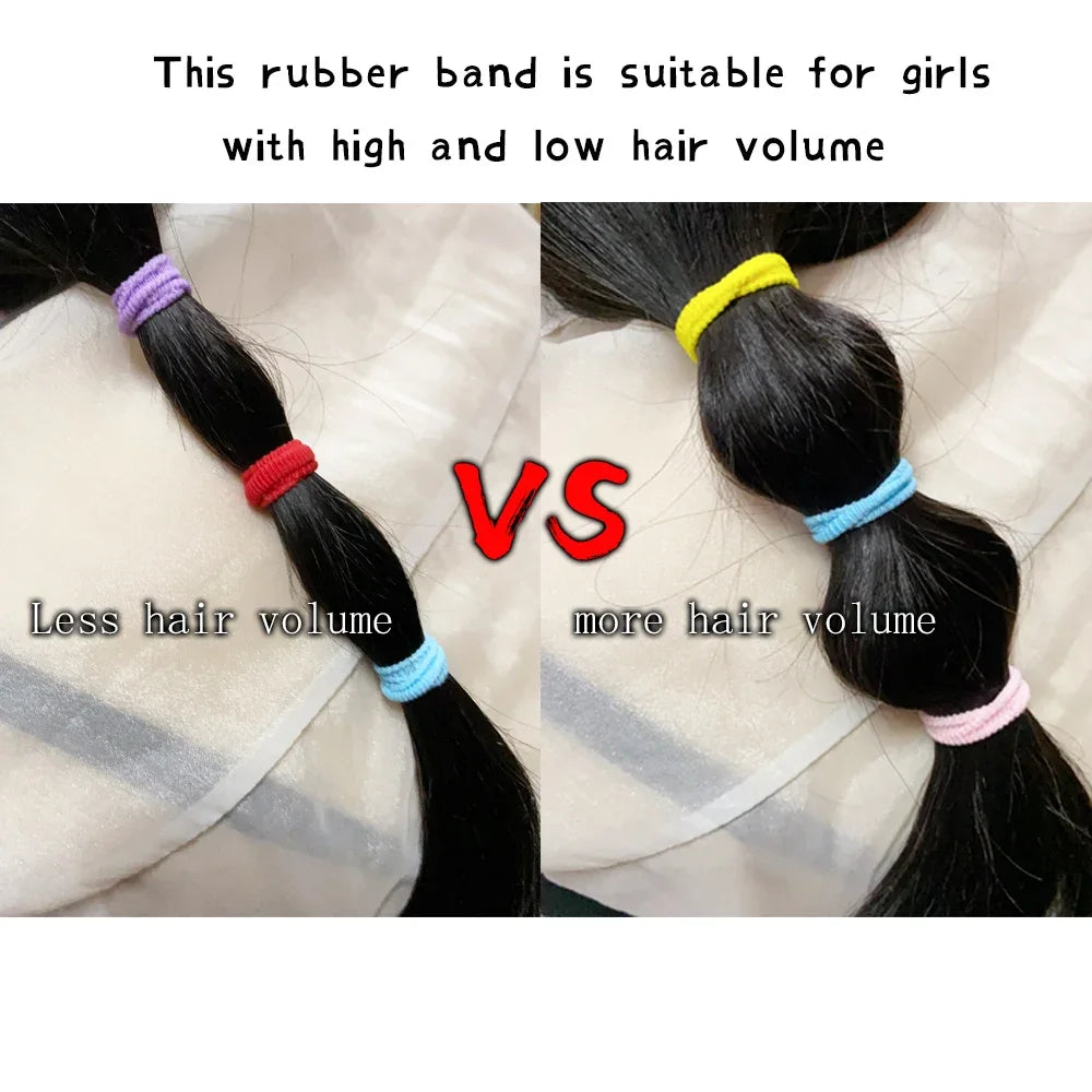 50PCS Colorful Nylon Hair Ties For Kids Gentle Hold - Smarsty