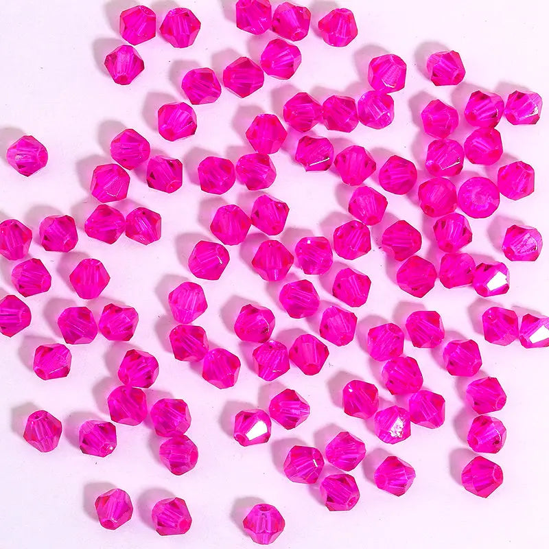 100Pcs 4MM Glass Bicone Beads for Jewelry Making - Smarsty