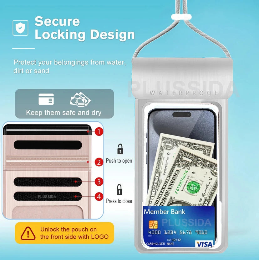 IPX8 Universal Waterproof Bag Cell Phone Pouch Case Water Proof Underwater Dry Bag For iPhone 17 Pro Max 16 Xiaomi Samsung Cover by Smarsty