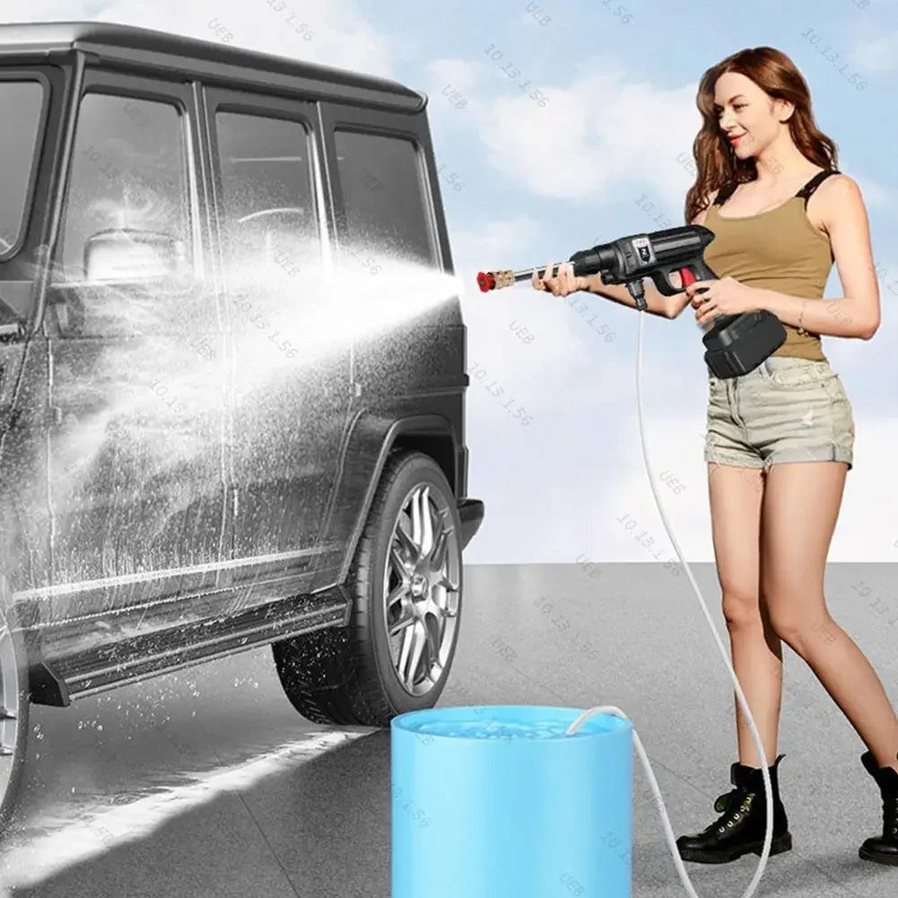 High Pressure Car Washer 30Bar Wireless Car Wash Machine 4000mAh Rechargeable Car Wash Machine for Garden Watering Home Cleaning