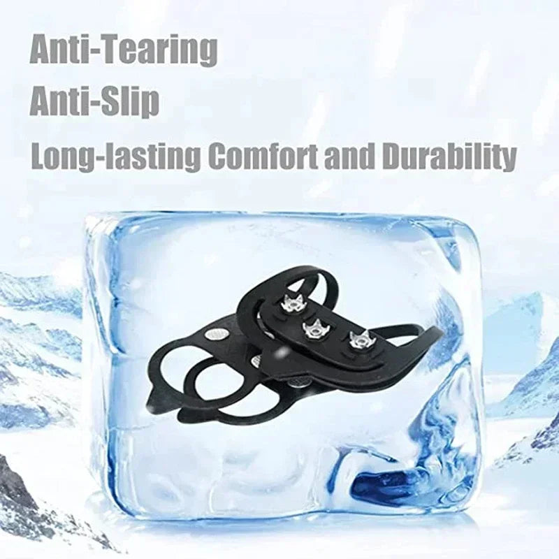 8 Teeth Ice Gripper Spike for Shoes Winter Outdoor Anti-Slip Hiking Mountain Climbing Ice Snow Crampons Anti-slip Shoe Covers - Smarsty