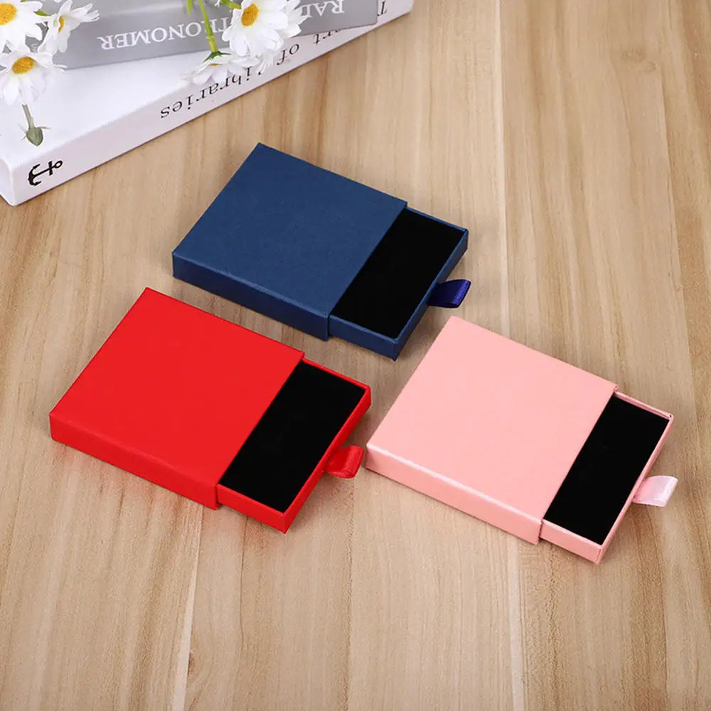 Thick Kraft Paper Jewelry Box With Sponge Insert - Smarsty