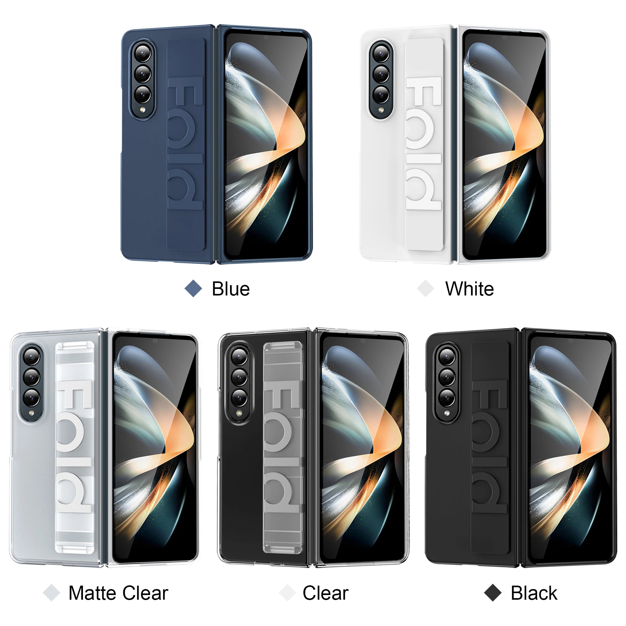 Ultra Thin Matte Galaxy Fold Case With Wrist Strap Pro - Smarsty