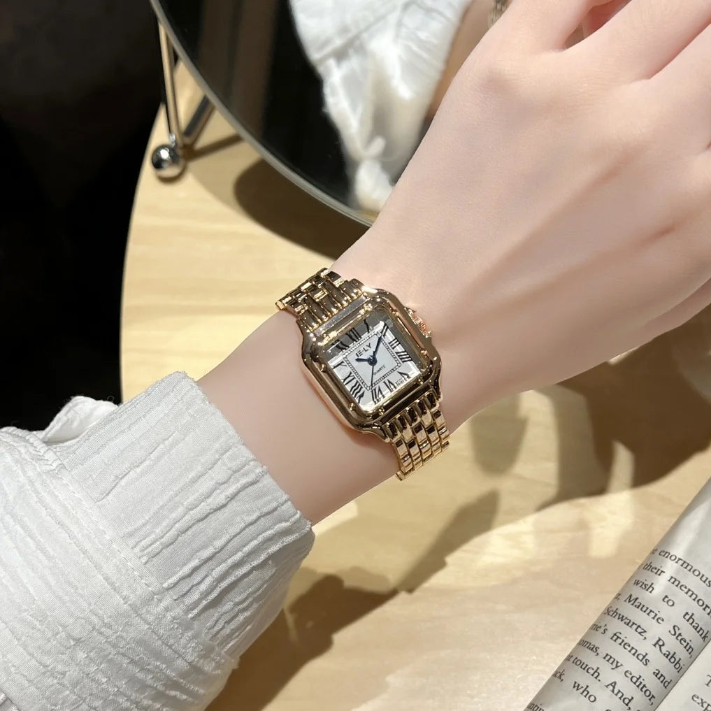 Light Luxury Gold Stainless Steel Women's Quartz Watch - Smarsty