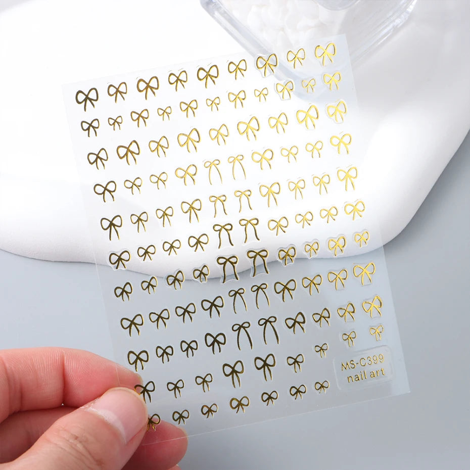 Mini Bowknot Nail Art Stickers for Creative Decoration - Smarsty