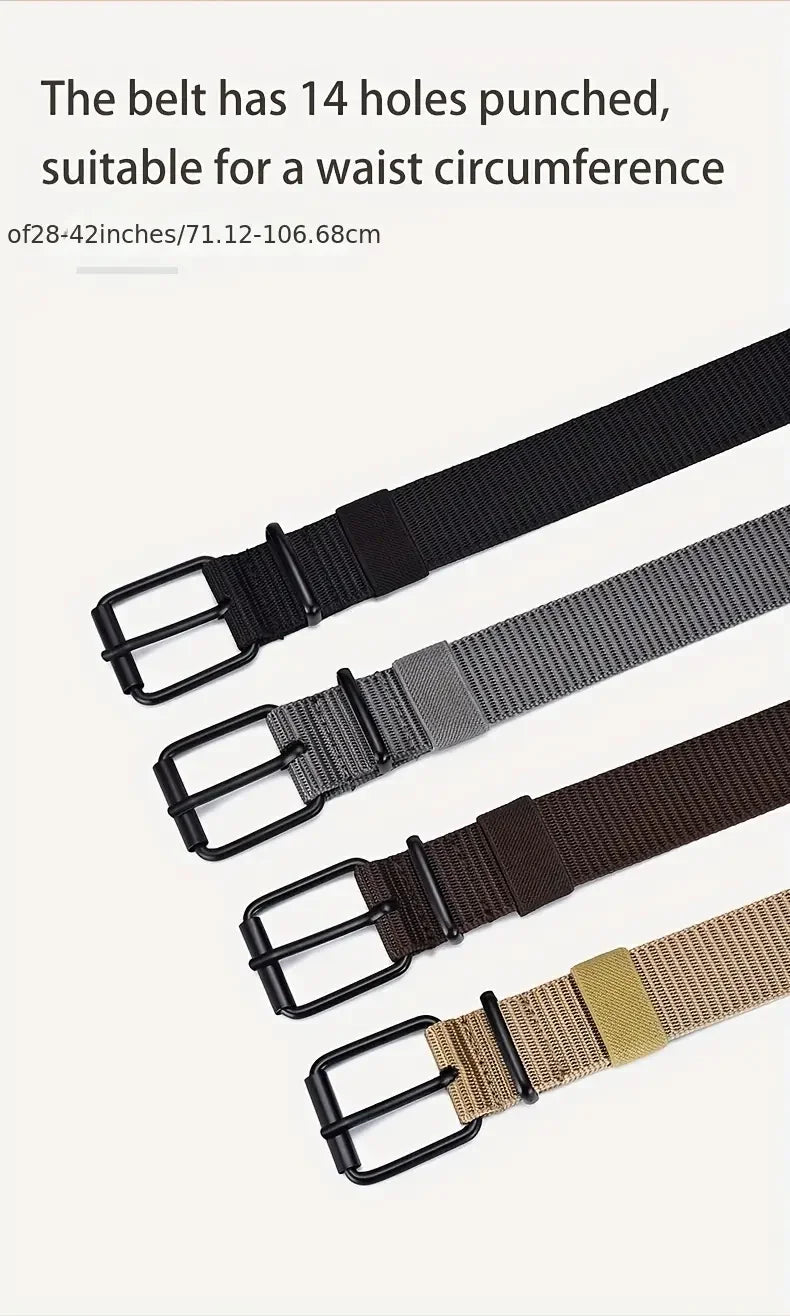 Mens Durable Nylon Canvas Belt Heavy Duty Tactical Workbelt - Smarsty