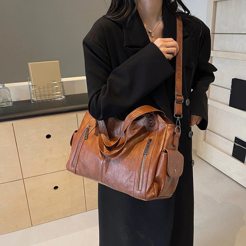 PU Leather Shoulder Bag With Soft Interior For Women - Smarsty