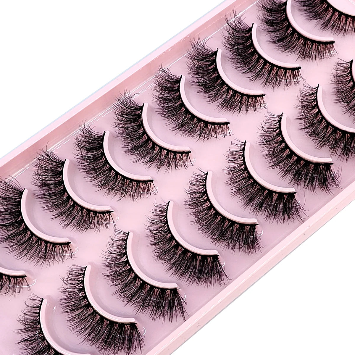 10 Pairs Handmade Faux Mink Eyelashes for Natural Look - Smarsty