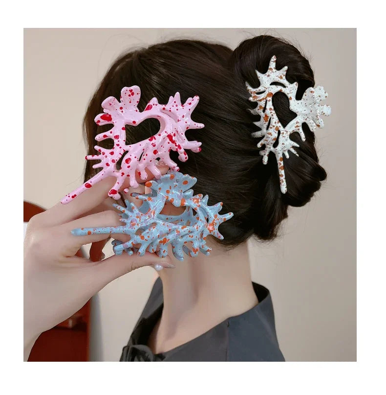 Colorful Conch Shell Hair Claw Clip For Summer Beach - Smarsty