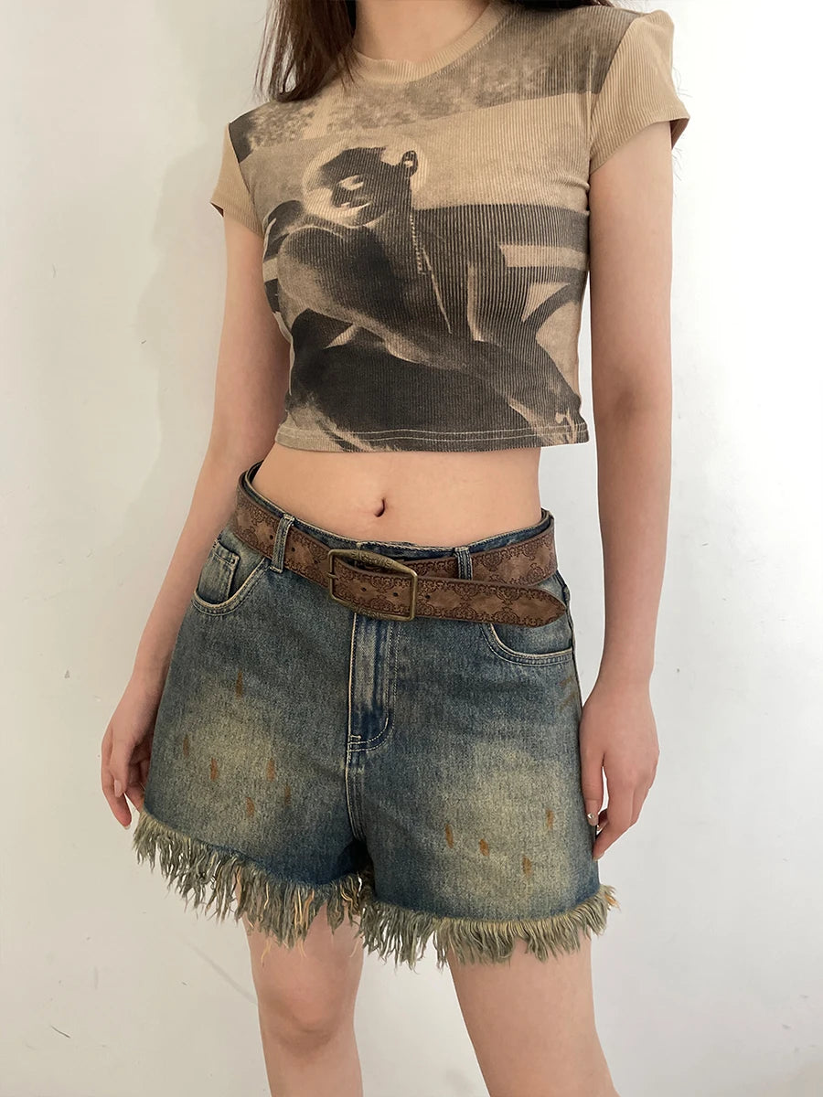 Y2K Retro Women Belt Casual PU Leather Brown - Smarsty