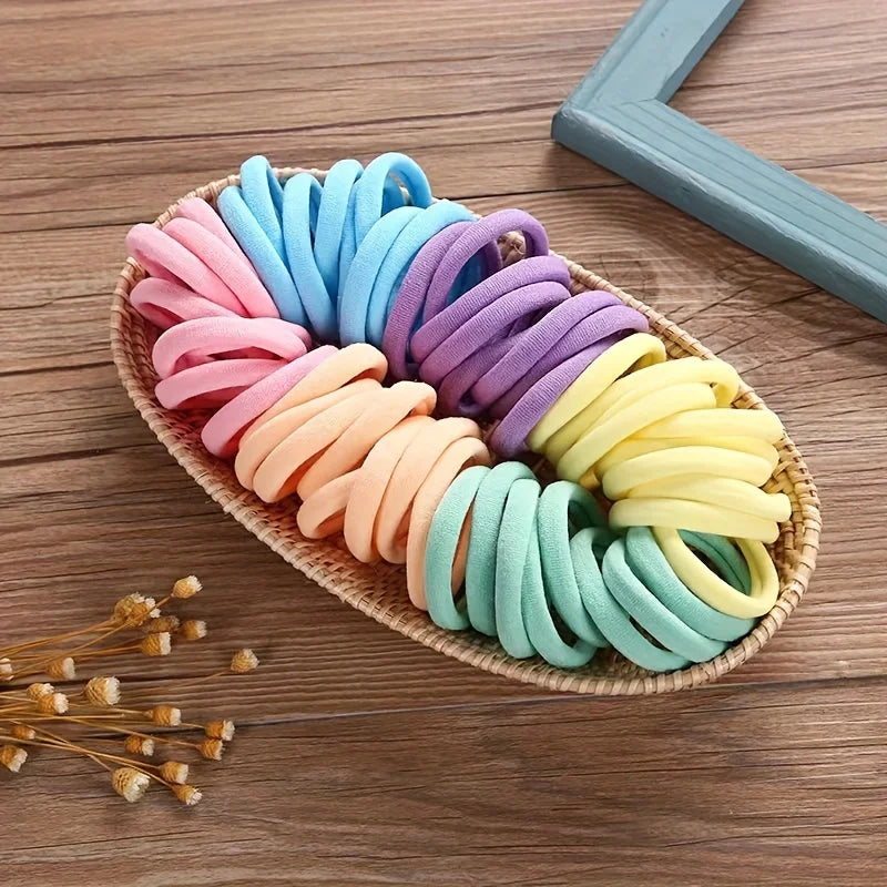 Thick Elastic Hair Ties 50 Pack Comfortable Durable - Smarsty