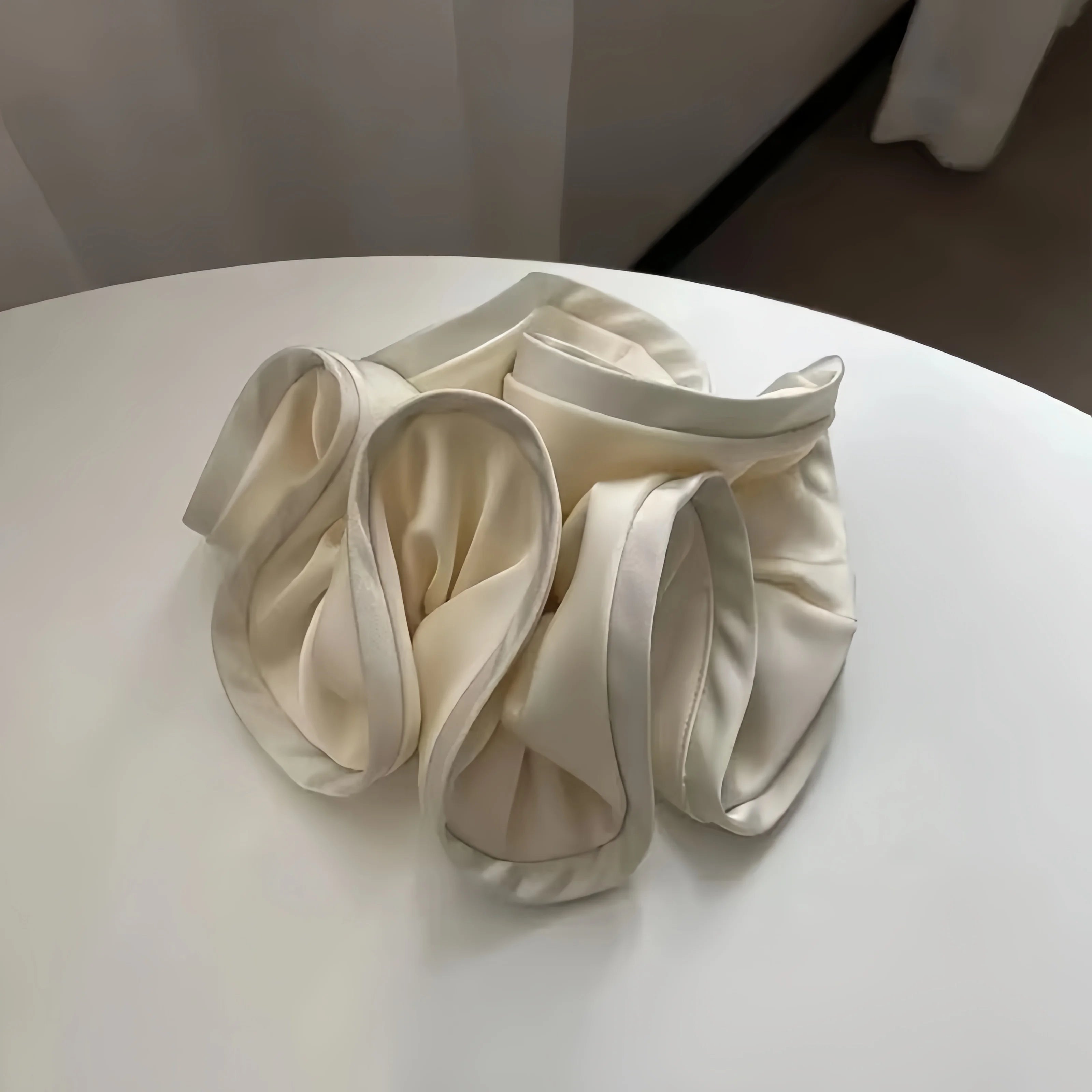 Korean Satin Ribbon Scrunchie For Voluminous Ponytail - Smarsty