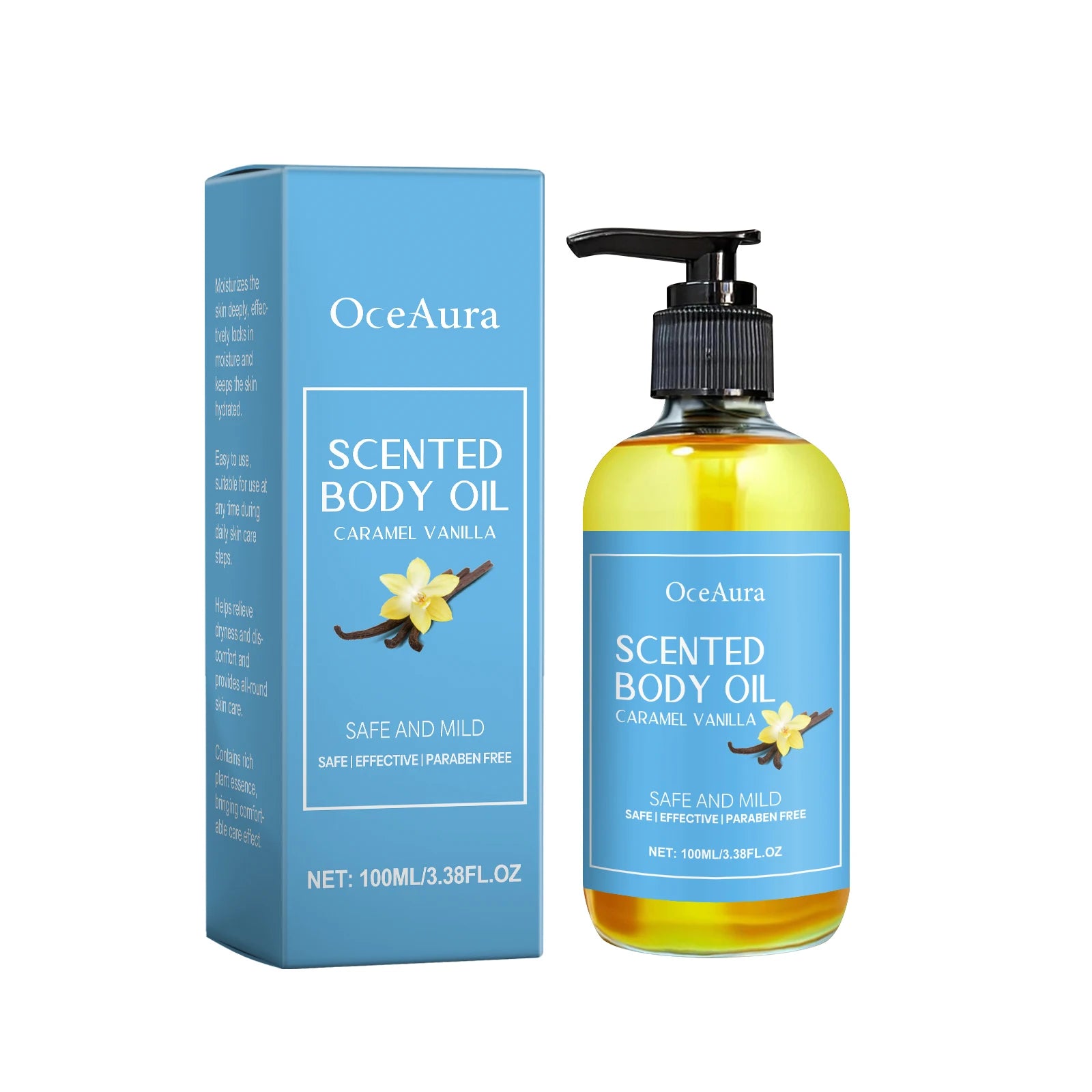 Vanilla Body Massage Oil for Deep Moisturizing and Stress Relief - Smarsty
