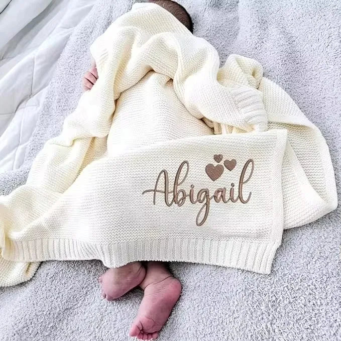 Personalized Baby Blanket with Embroidered Name for Newborns - Smarsty